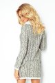 119-1 Golf - sukienka z dużymi kieszeniami - wzór gruby WARKOCZ-4 10360