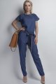 Kombinezon z paskiem jeansowy, KB107 jeans-1 10377