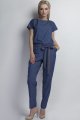 Kombinezon z paskiem jeansowy, KB107 jeans-2 10377