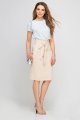 Ołówkowa spódnica z szarfą, SP115 beż-5 2449