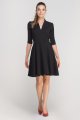 Sukienka rozkloszowana z dekoltem, SUK147 czarny-2 2672