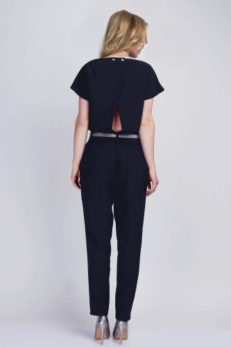 Kombinezon z paskiem Granatowy LKB102