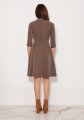 Sukienka z rozkloszowanym dołem, SUK122 khaki-2 10383