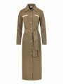 Długa sukienka w stylu militarnym, SUK157 khaki-3 4445