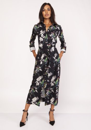 Sukienka Maxi w Ptaki LSUK159