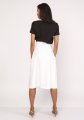 Rozkloszowana spódnica za kolano, SP118 ecru-2 10390