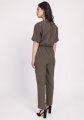Kombinezon damski z ozdobnymi zakładkami, KB115 khaki-2 10410