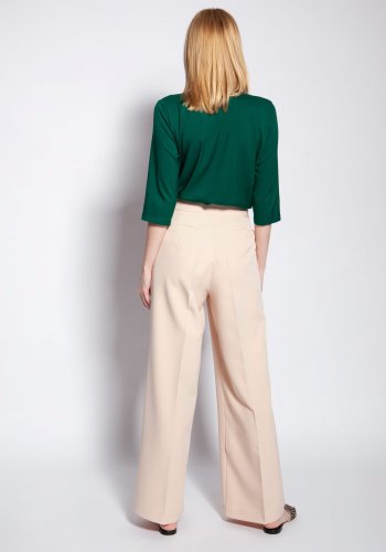 Szerokie Spodnie Beżowe LSD111 