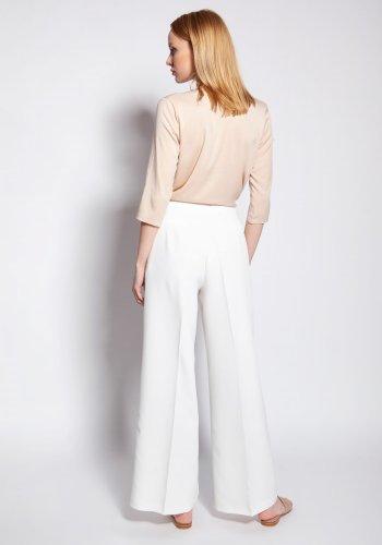 Szerokie Spodnie Ecru LSD111