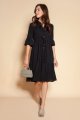 Sukienka z falbanami i troczkiem w pasie, SUK197 czarny-3 10425