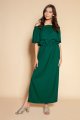 Długa sukienka hiszpanka z rozcięciem, SUK200 zielony-1 10431