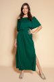 Długa sukienka hiszpanka z rozcięciem, SUK200 zielony-2 10431