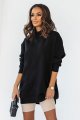 Czarna bluza Simple ze stójką i przeszyciami-2 8221  | 1212-XS/S