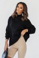 Czarna bluza Simple ze stójką i przeszyciami-4 8221  | 1212-XS/S