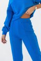 Niebieskie spodnie dresowe z przeszyciami Lamia-3 8237  | 1227-XS/S