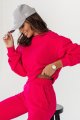 Różowa krótka bluza Lamia-1 10451  | 1232-XS/S
