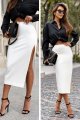Dopasowana seksi spódnica z rozcięciem Shari-1 8586  | 1313-XS/S