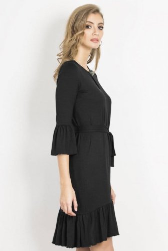 Sukienka z wiskozy Czarna IV13