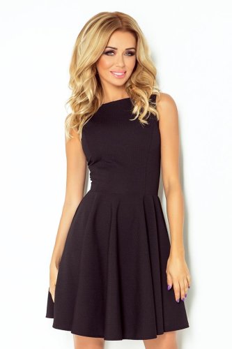 Sukienka Klasyczna Rozkloszowana Czarna NU125-5