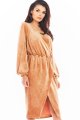 Sukienka A406 beige-1 7283  | 723-Beige-S