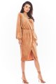 Sukienka A406 beige-3 7283  | 723-Beige-L