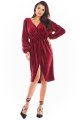 Sukienka A406 claret-6 7284  | 723-Claret-S