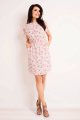 Sukienka M124 pink birds-1 2122  | 409-Pink Birds-S