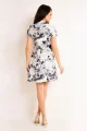 Sukienka A171 flowers navy-2 2107  | 938-Flowers Navy-XL