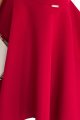 397-1 Elegancka sukienka z dłuższym tyłem - CZERWONA Z BROKATEM-5 10632