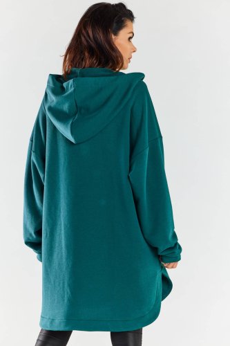 Bawełniana bluza oversize Zielona