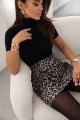 Mini spódnica LISSE w panterkę-2 10770  | 1451-S
