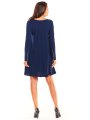 Sukienka A661 navy-3 10803  | 15548-Navy-LXL
