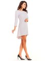 Sukienka A663 gray-2 10807  | 15550-Gray-L