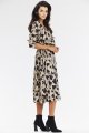 Sukienka A666 beige-black hearts-3 10815  | 15553-Beige-Black hearts-L