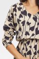Sukienka A666 beige-black hearts-5 10815  | 15553-Beige-Black hearts-L