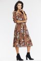Sukienka A666 brown pattern-3 10817  | 15553-Brown pattern-L
