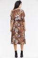 Sukienka A666 brown pattern-4 10817  | 15553-Brown pattern-L
