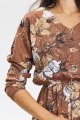 Sukienka A666 brown pattern-5 10817  | 15553-Brown pattern-L