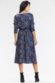 Sukienka A666 navy-brown pattern-4 10818  | 15553-Navy-Brown pattern-M