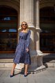 Sukienka A666 navy pattern-1 10847  | 15553-Navy pattern-L