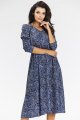 Sukienka A666 navy pattern-2 10847  | 15553-Navy pattern-L