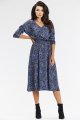 Sukienka A666 navy pattern-3 10847  | 15553-Navy pattern-L
