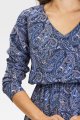 Sukienka A666 navy pattern-6 10847  | 15553-Navy pattern-L