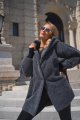 Płaszcz A681 gray-2 10862  | 15568-Gray-LXL