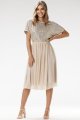 Sukienka cekinowa A689 beige-2 10876  | 16146-Beige-L
