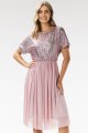 Sukienka cekinowa A689 pink-1 10879  | 16146-Pink-L
