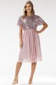 Sukienka cekinowa A689 pink-2 10879  | 16146-Pink-L