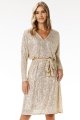 Sukienka cekinowa A690 beige-1 10881  | 16147-Beige-LXL