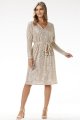 Sukienka cekinowa A690 beige-3 10881  | 16147-Beige-LXL