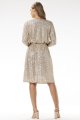 Sukienka cekinowa A690 beige-5 10881  | 16147-Beige-LXL